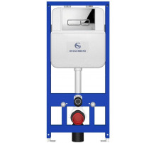 Инсталляция для унитаза с кнопкой для смыва Grocenberg GS3050-KP3060CR хром