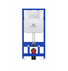 Инсталляция для унитаза с кнопкой для смыва Grocenberg GS3050-KP3060W  белый