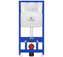 Инсталляция для унитаза с кнопкой для смыва Grocenberg GS3050-KP3060W  белый