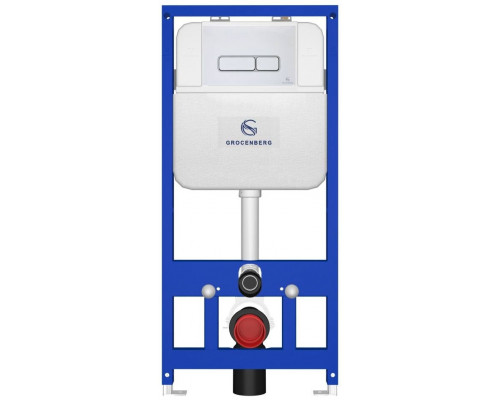 Инсталляция для унитаза с кнопкой для смыва Grocenberg GS3050-KP3060W  белый