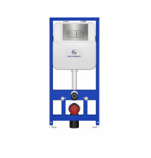 Инсталляция для унитаза с кнопкой для смыва Grocenberg GS3050-KM3070NK Никель