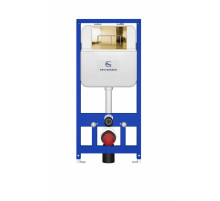 Инсталляция для унитаза с кнопкой для смыва Grocenberg GS3050-KM3070GO золото