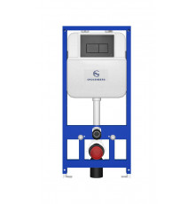 Инсталляция для унитаза с кнопкой для смыва Grocenberg GS3050-KM3070BG Графит