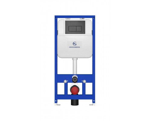 Инсталляция для унитаза с кнопкой для смыва Grocenberg GS3050-KM3070BG Графит