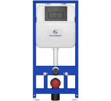 Инсталляция для унитаза с кнопкой для смыва Grocenberg GS3050-KM3070BG Графит