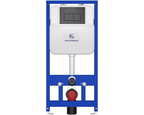 Инсталляция для унитаза с кнопкой для смыва Grocenberg GS3050-KM3070BG Графит