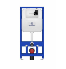 Инсталляция для унитаза с кнопкой для смыва Grocenberg GS3050-KP3070CR хром