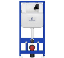 Инсталляция для унитаза с кнопкой для смыва Grocenberg GS3050-KP3070CR хром