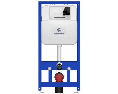 Инсталляция для унитаза с кнопкой для смыва Grocenberg GS3050-KP3070CR хром