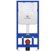 Инсталляция для унитаза с кнопкой для смыва Grocenberg GS3050-KP3070W белый