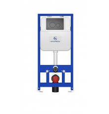 Инсталляция для унитаза с кнопкой для смыва Grocenberg GS3050-KM3090BG Графит