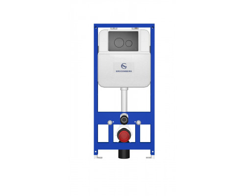 Инсталляция для унитаза с кнопкой для смыва Grocenberg GS3050-KM3090BG Графит