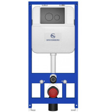 Инсталляция для унитаза с кнопкой для смыва Grocenberg GS3050-KM3090BG Графит