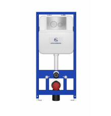 Инсталляция для унитаза с кнопкой для смыва Grocenberg GS3050-KM3090NK Никель