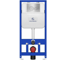 Инсталляция для унитаза с кнопкой для смыва Grocenberg GS3050-KM3090NK Никель