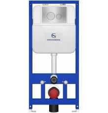 Инсталляция для унитаза с кнопкой для смыва Grocenberg GS3050-KM3090NK Никель