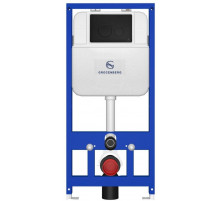 Инсталляция для унитаза с кнопкой для смыва Grocenberg GS3050-KM3090BL Черный матовый