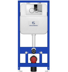 Инсталляция для унитаза с кнопкой для смыва Grocenberg GS3050-KP3090CR хром