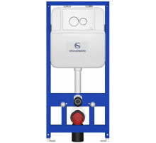 Инсталляция для унитаза с кнопкой для смыва Grocenberg GS3050-KP3090W белый