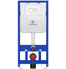 Инсталляция для унитаза с кнопкой для смыва Grocenberg GS3050-KP3090W белый