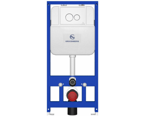 Инсталляция для унитаза с кнопкой для смыва Grocenberg GS3050-KP3090W белый