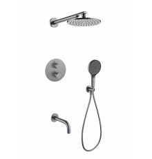 Душевая система скрытого монтажа Grocenberg GB5091 Графит с Термостатом