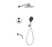 Душевая система скрытого монтажа Grocenberg GB5091 Хром с Термостатом