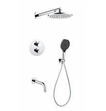 Душевая система скрытого монтажа Grocenberg GB5091 Хром с Термостатом