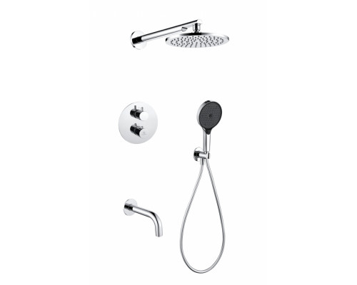 Душевая система скрытого монтажа Grocenberg GB5091 Хром с Термостатом