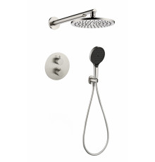 Душевая система скрытого монтажа Grocenberg GB5093 Никель с Термостатом