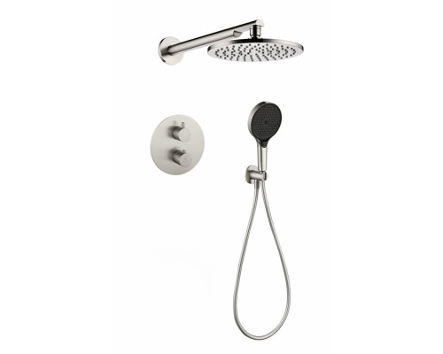 Душевая система скрытого монтажа Grocenberg GB5093 Никель с Термостатом