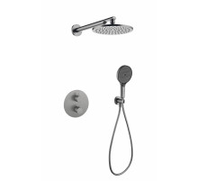 Душевая система скрытого монтажа Grocenberg GB5093 Графит с Термостатом