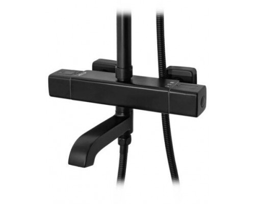 Душевая система с термостатом Grocenberg GB7005 Черный матовый