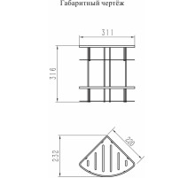Полка корзина угловая Grocenberg AC0075NK Никель