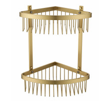 Полка корзина угловая Grocenberg AC0077MG Матовое золото