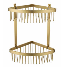 Полка корзина угловая Grocenberg AC0077MG Матовое золото