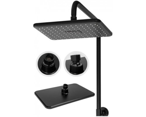 Душевая система с термостатом Grocenberg GB7005 Черный матовый