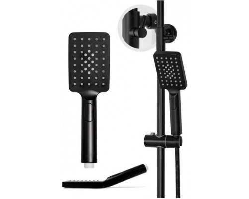 Душевая система с термостатом Grocenberg GB7005 Черный матовый