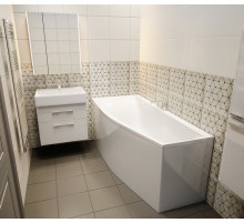 Ванна из литьевого мрамора Astra-Form Скат 170х75 см (левая) с ножками в комплекте