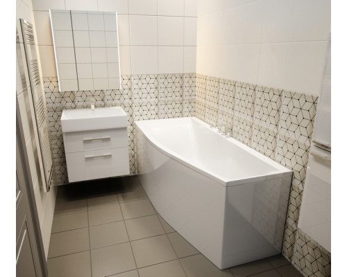 Ванна из литьевого мрамора Astra-Form Скат 170х75 см (левая) с ножками в комплекте