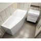 Ванна из литьевого мрамора Astra-Form Скат 170х75 см (правая) с ножками в комплекте