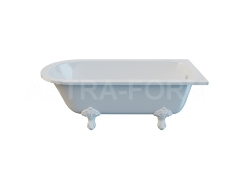 Ванна из литьевого мрамора Astra-Form Ретро 170х75 (ножки белые)