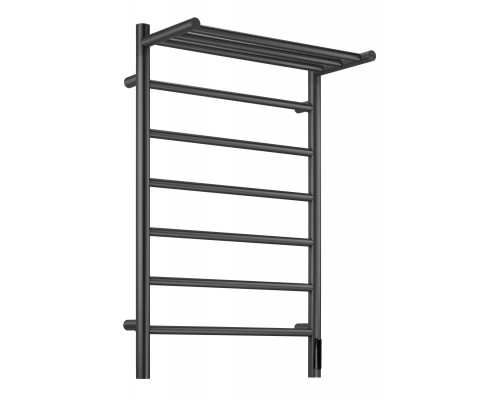 Полотенцесушитель электрический с/т Comfysan Стелла (Stella) EC-7 80/50 с полкой, оружейная сталь, г