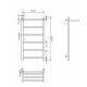 Полотенцесушитель водяной Comfysan Marte-K W-6 80/40 с полкой, хром