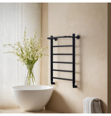 Полотенцесушитель водяной Comfysan Capri W-6 60/40 с полкой, черный