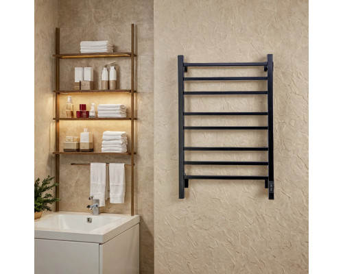 Полотенцесушитель электрический с/т Comfysan Pioli-K EC-8 80/40, черный