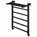 Полотенцесушитель водяной Comfysan Marte-K W-6 80/50 с полкой, черный Полотенцесушитель водяной Comfysan Marte-K W-6 80/50 с полкой, черный