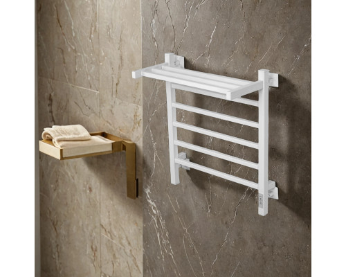 Полотенцесушитель водяной Comfysan Marte-K W-6 60/50 с полкой, белый