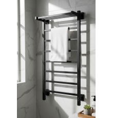 Полотенцесушитель электрический с/т Comfysan Marte-K EC-8 100/50 с полкой, черный