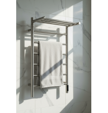 Полотенцесушитель электрический с/т Comfysan Стелла (Stella) EC-7 80/50 с полкой, никель, гальваника